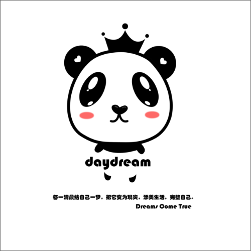 daydream-熊猫-卡通小人钥匙扣