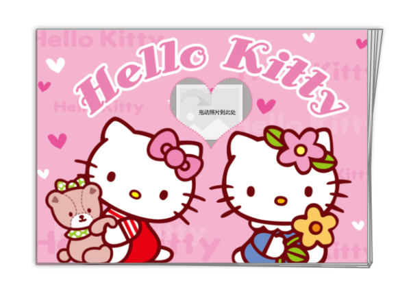 精美-花纹系hellokitty-a5骑马钉画册-diy模板-照片