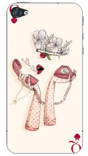 红桃Q- iPhone4(4s)手机章鱼贴-个性定制iPhon