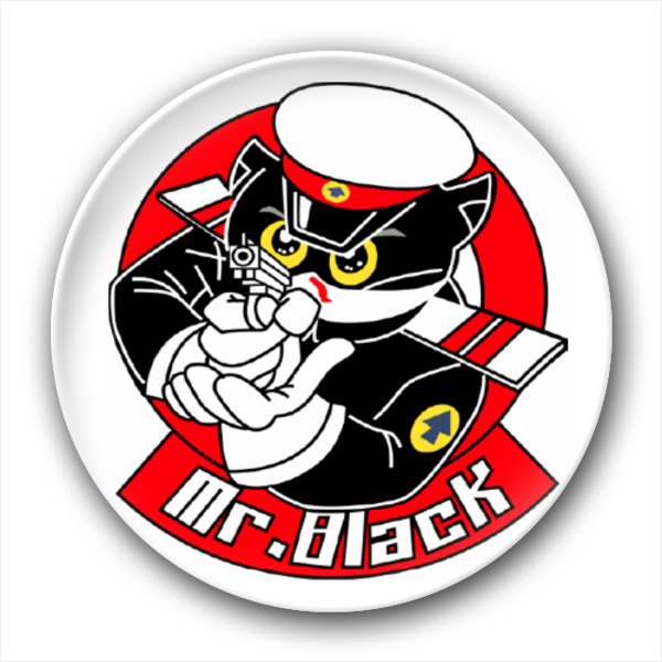 黑猫警长徽章-创意镜子钥匙扣