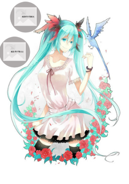 初音未来-20寸木版画竖款