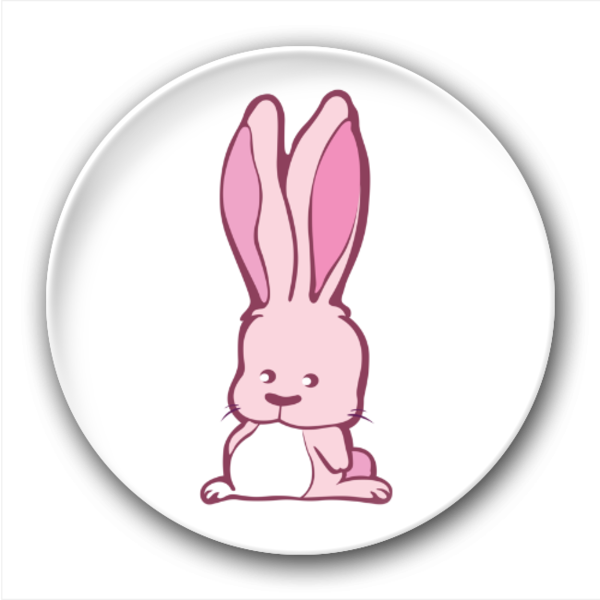 长耳朵兔子-2.5徽章