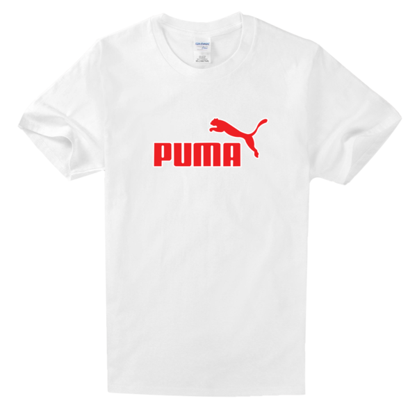 知名运动商标puma舒适白色t恤-空白t恤图案设计_世纪
