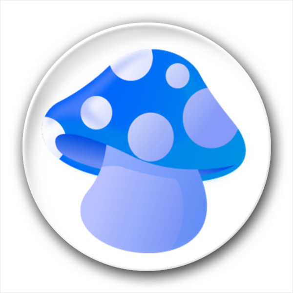 蓝色蘑菇-卡通小人钥匙扣
