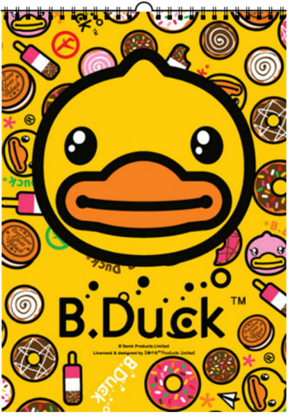 b.duck小黄鸭2017-可自行添加边框-a3双月挂历