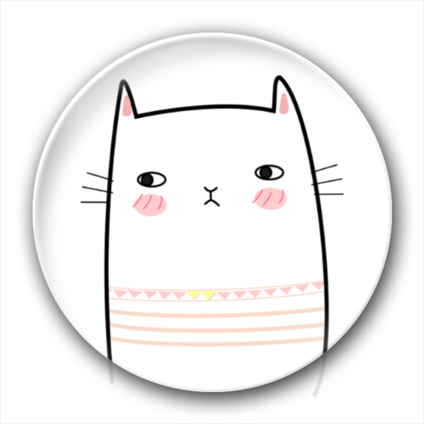 创意礼物 > 个性徽章 3.2个性徽章 可爱猫咪情侣头像-3.